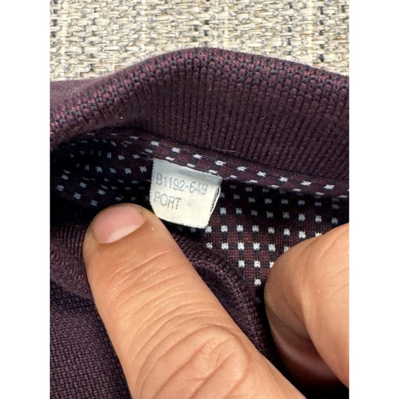 The Rookery Golf‎ Course Mens Zip Polo Shirt Polka Dots Large Byron Nelson - Picture 7 of 14